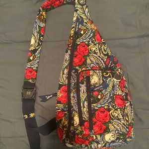 Vera Bradley beauty and the beast sling backpack